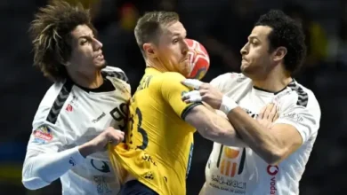 مباراة مصر والسويد لكرة اليد استعدادا لأولمبياد باريس 2024