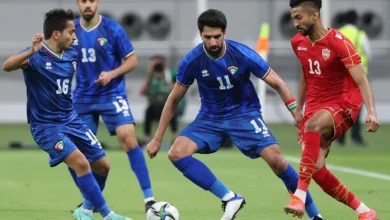 مباراة الكويت والبحرين في نصف نهائي خليجي 26