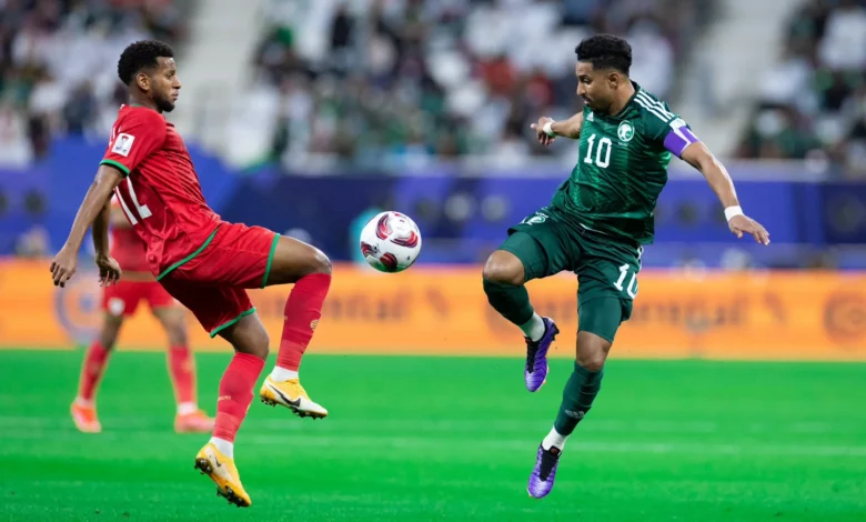 مباراة عمان والسعودية في نصف نهائي خليجي 26