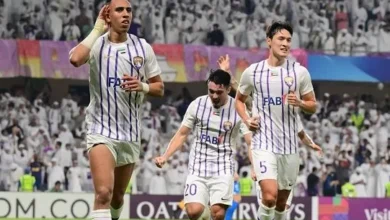 مباراة العين وخورفكان في الجولة 14 من الدوري الإماراتي للمحترفين