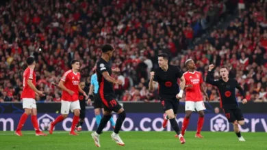 مباراة برشلونة وبنفيكا اليوم