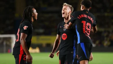 2201341710 1740260818 برشلونة يهزم لاس بالماس بثنائية ويعزز صدارته لليغا الإسباني