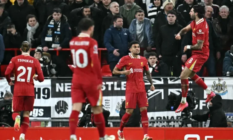 مباراة ليفربول ونيوكاسل يونايتد اليوم (2-0) في الدوري الإنجليزي