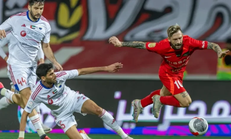 مباراة شباب الأهلي والشارقة في إياب نصف نهائي كأس مصرف أبوظبي الإسلامي