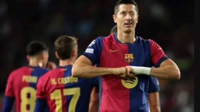 ليفاندوفسكي يعبر عن سعادته بعد فوز برشلونة الكبير على جيرونا