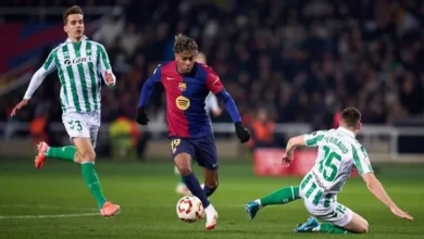 مباراة برشلونة ضد ريال بيتيس اليوم الجولة 30 من الدوري الإسباني 2025