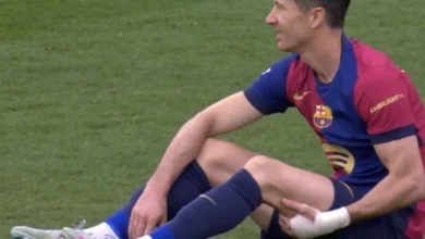 إصابة ليفاندوفسكي تصدم برشلونة قبل نهائي كأس الملك وموقعة دوري الأبطال!