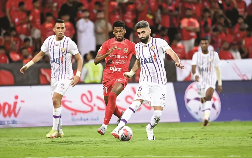 مباراة العين ضد شباب الأهلي اليوم في كلاسيكو دوري أدنوك الإماراتي