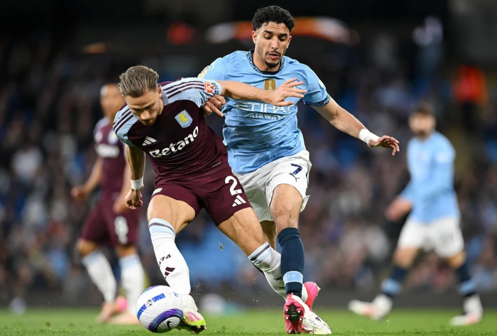 مباراة مانشستر سيتي وأستون فيلا اليوم في الدوري الإنجليزي 1-1