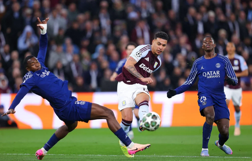 مباراة أستون فيلا ضد باريس سان جيرمان 3-2 في إياب دوري أبطال اوروبا