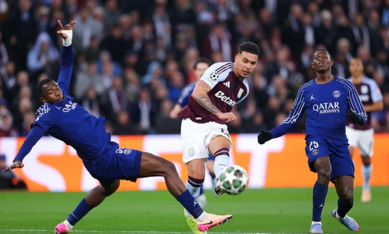 مباراة أستون فيلا ضد باريس سان جيرمان 3-2 في إياب دوري أبطال اوروبا