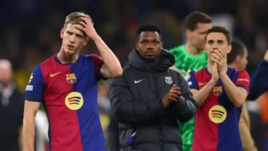 ردة فعل قوية من لاعبي برشلونة بعد الخسارة أمام دورتموند (3-1)