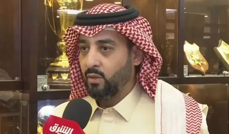 خالد العيسي رئيس نادي الأهلي جدة السعودي خلال تصريحات بعد الفوز علي الهلال والتأهل لنهائي دوري أبطال آسيا