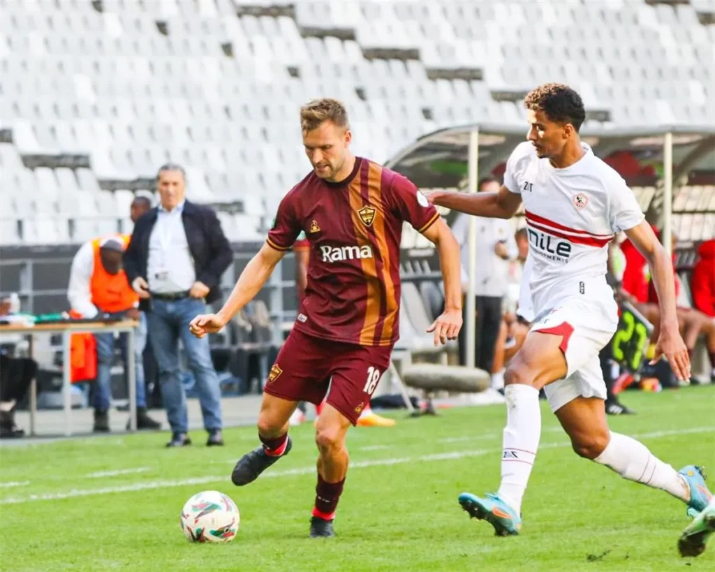 مباراة الزمالك وستيلينبوش اليوم (0-1) في إياب الكونفدرالية