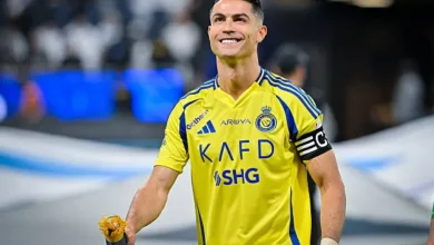 كريستيانو رونالدو لاعب النصر السعودي الذي سيواجه نادي يوكوهاما مارينوس في دوري أبطال أسيا للنخبة