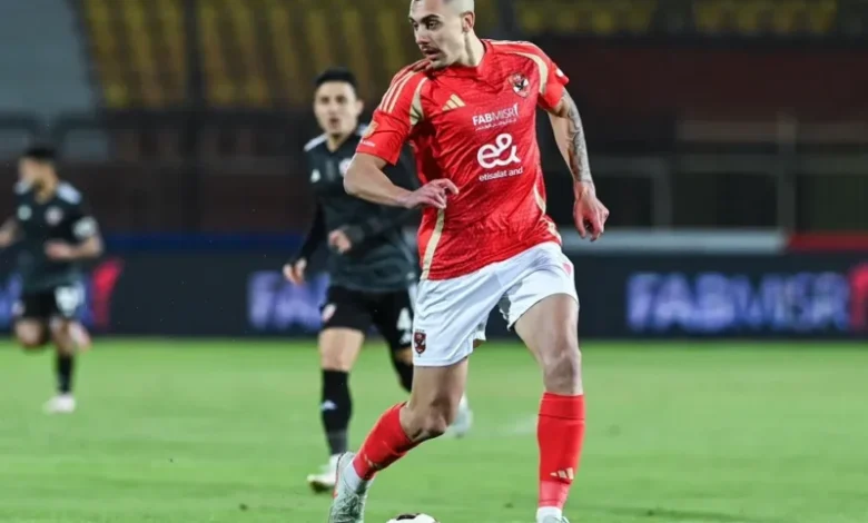 جراديشار لاعب النادي الأهلي من مباراة الأهلي ضد البنك المصري اليوم في دوري نايل المصري 2025