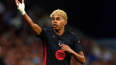 لامين يامال من مباراة برشلونة ضد إسبانيول اليوم 1-0 في الدوري الإسباني