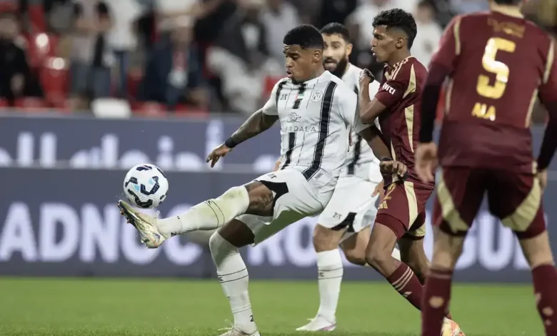 الوحدة ضد الجزيرة في مباراة الآمال الآسيوية في دوري أدنوك الإماراتي