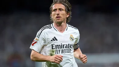 لوكا مودريتش لاعب ريال مدريد في مباراته الأخيرة مع الريال ضد ريال سوسيداد