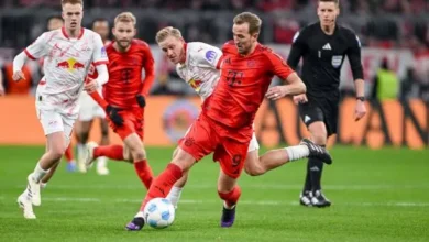 لقطة من مباراة بايرن ميونخ ضد لايبزيغ في الدوري الألماني