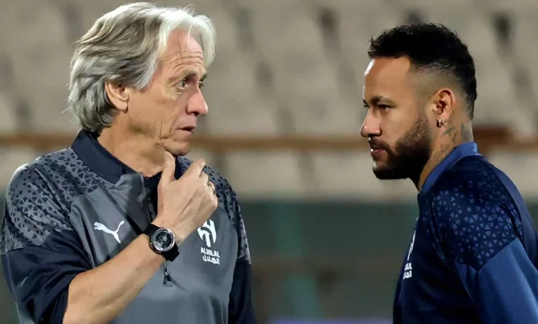 نيمار مع خيسوس مدرب الهلال السابق