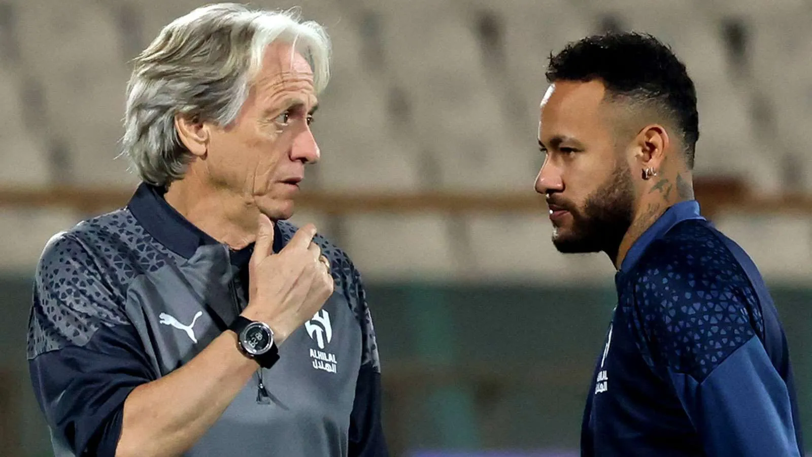 نيمار مع خيسوس مدرب الهلال السابق