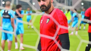 الحارس سليمان عبد الغفور لاعب العربي الكويتي