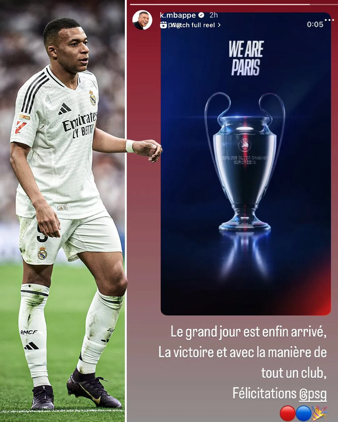GsUBUyMXgAArbQ1 مبابي يعلق بكلمات صادمة على فوز باريس بدوري الأبطال!