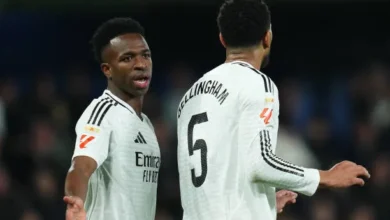 vinicius junior and jude belling صدام داخل ريال مدريد.. تشابي ألونسو يسعى لحل الخلاف بين بيلينغهام وفينيسيوس!