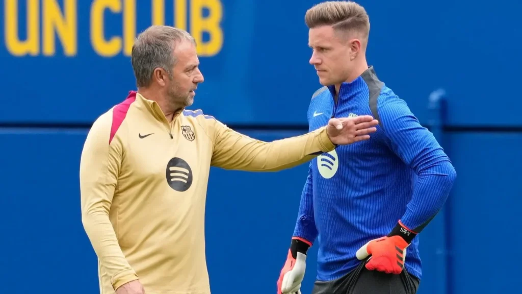أزمة جديدة في برشلونة.. تير شتيغن يغيب عن تدريبات برشلونة! هل اقترب رحيله؟