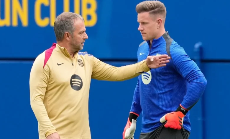 أزمة جديدة في برشلونة.. تير شتيغن يغيب عن تدريبات برشلونة! هل اقترب رحيله؟