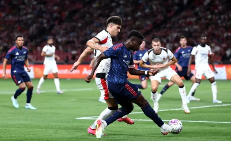 أرسنال يتفوق على ميلان بهدف ساكا.. وركلات الترجيح تبتسم للروسونيري