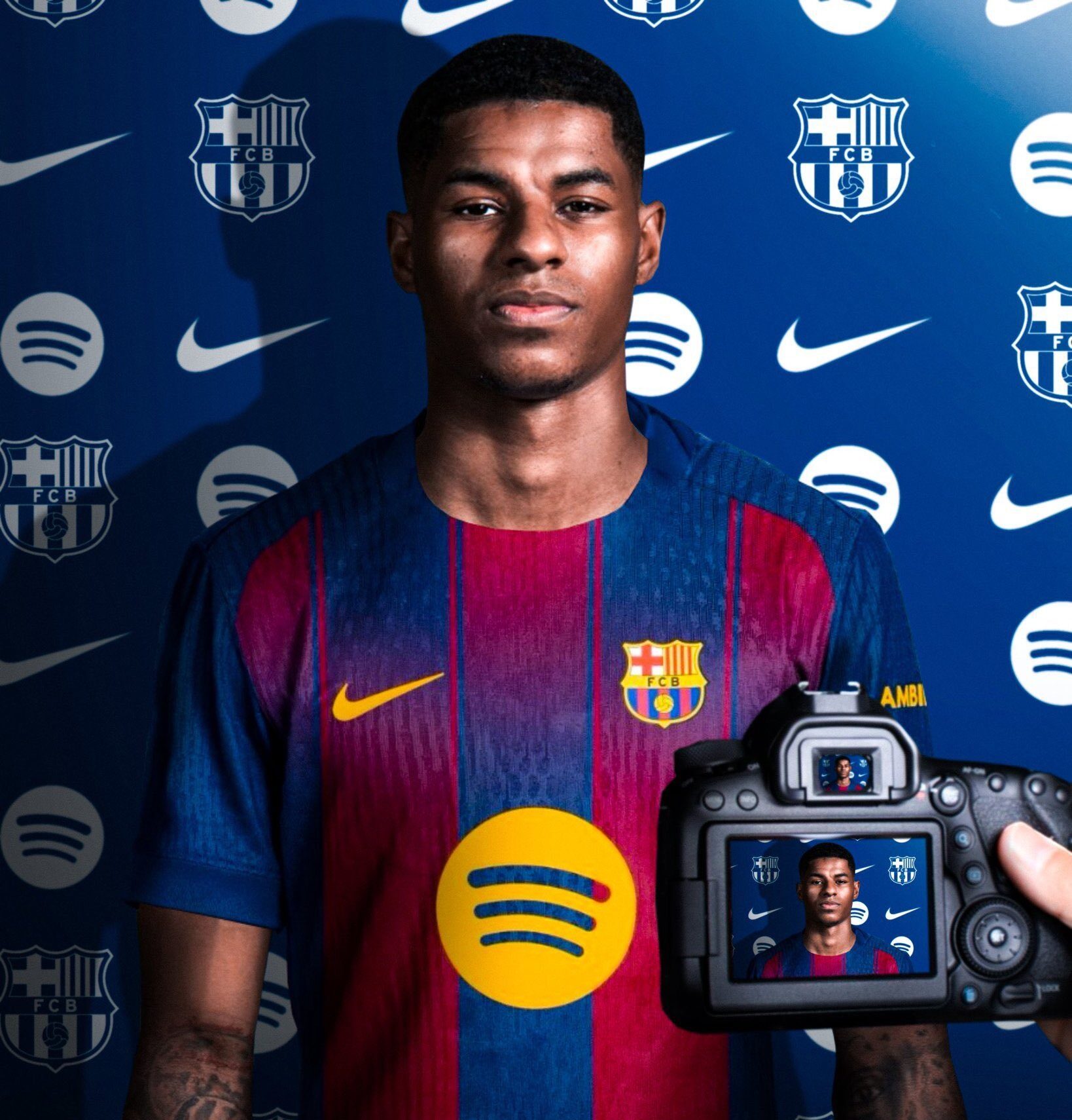 ماركوس راشفورد لاعب برشلونة