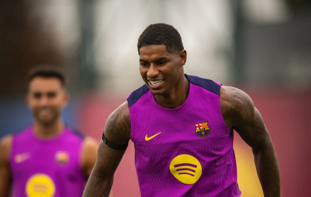 ماركوس راشفورد لاعب برشلونة الإسباني