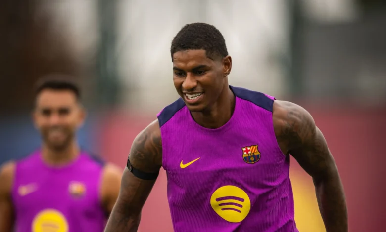 ماركوس راشفورد لاعب برشلونة الإسباني