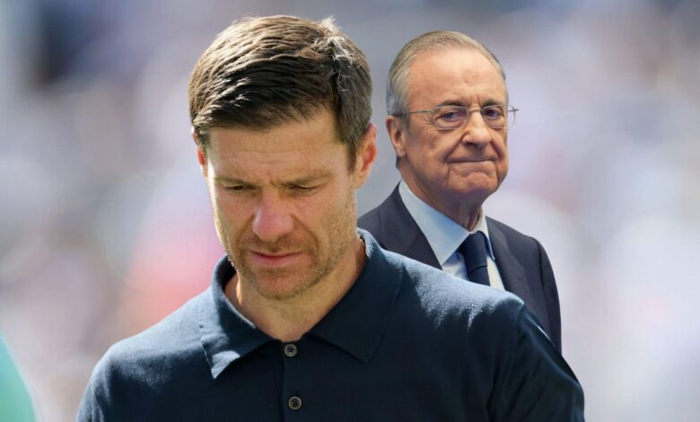 تشابي ألونسو مدرب ريال مدريد مع فلورنتينو بيريز