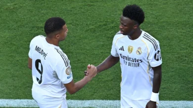 فينيسيوس جونيور لاعب ريال مدريد مع كيليان مبابي