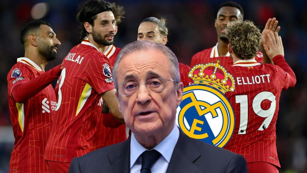 لاعب نادي ليفربول وفلورنتينو بيريز رئيس نادي ريال مدريد