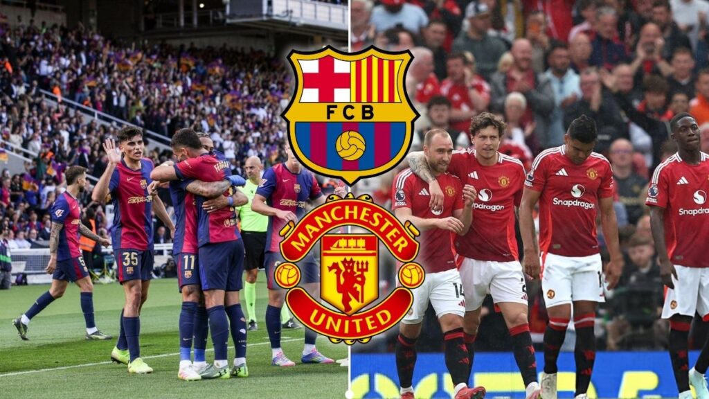 لاعبي مانشستر يونايتد و برشلونة